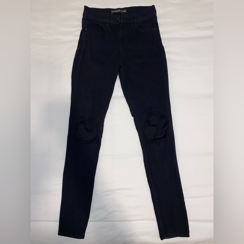 High Waisted Ripped Jeans - Express